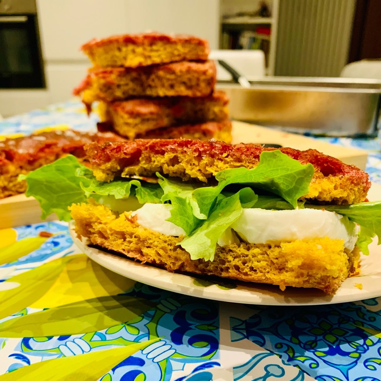 Focaccia alla barbabietola