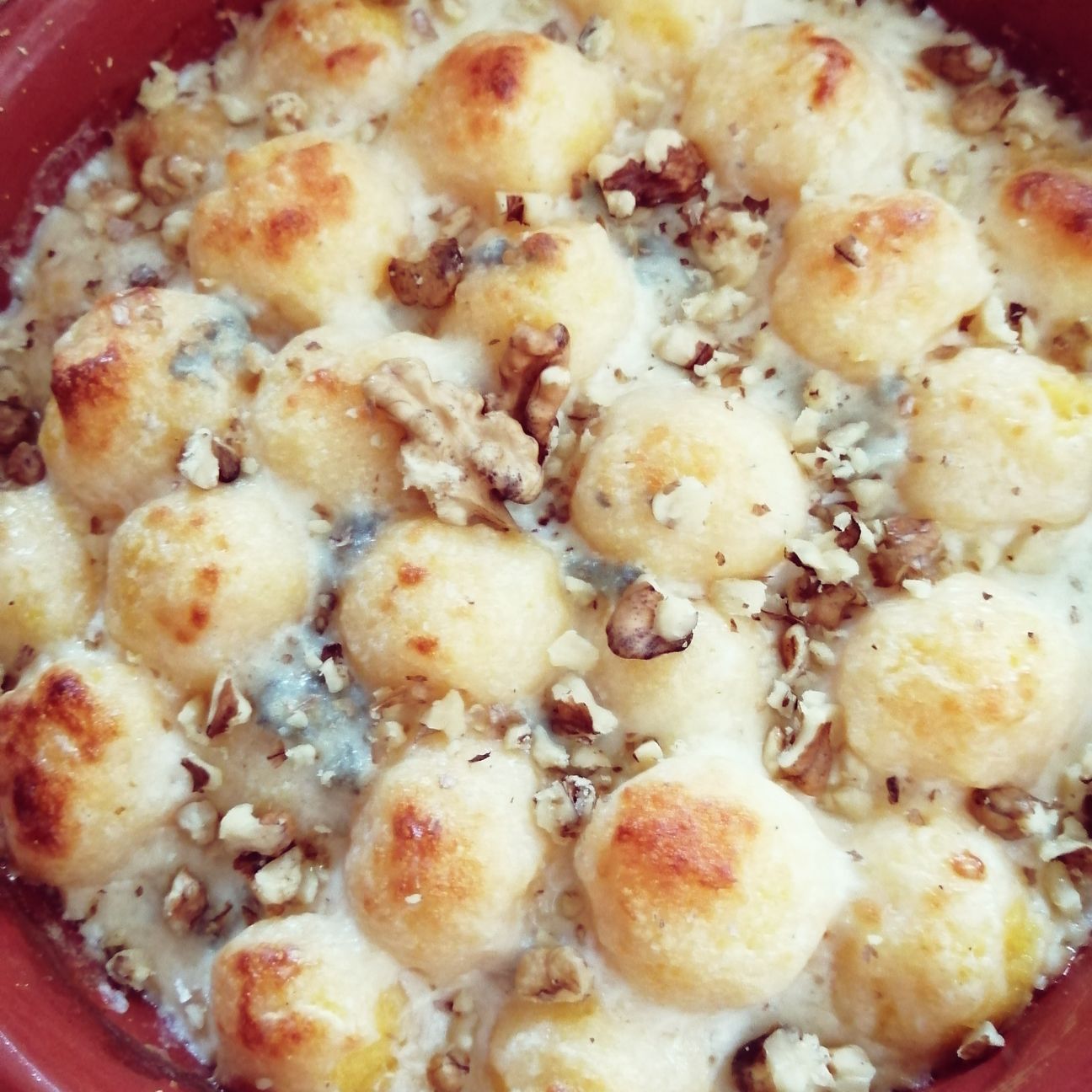 Gnocchi di polenta con fonduta di gorgonzola e noci