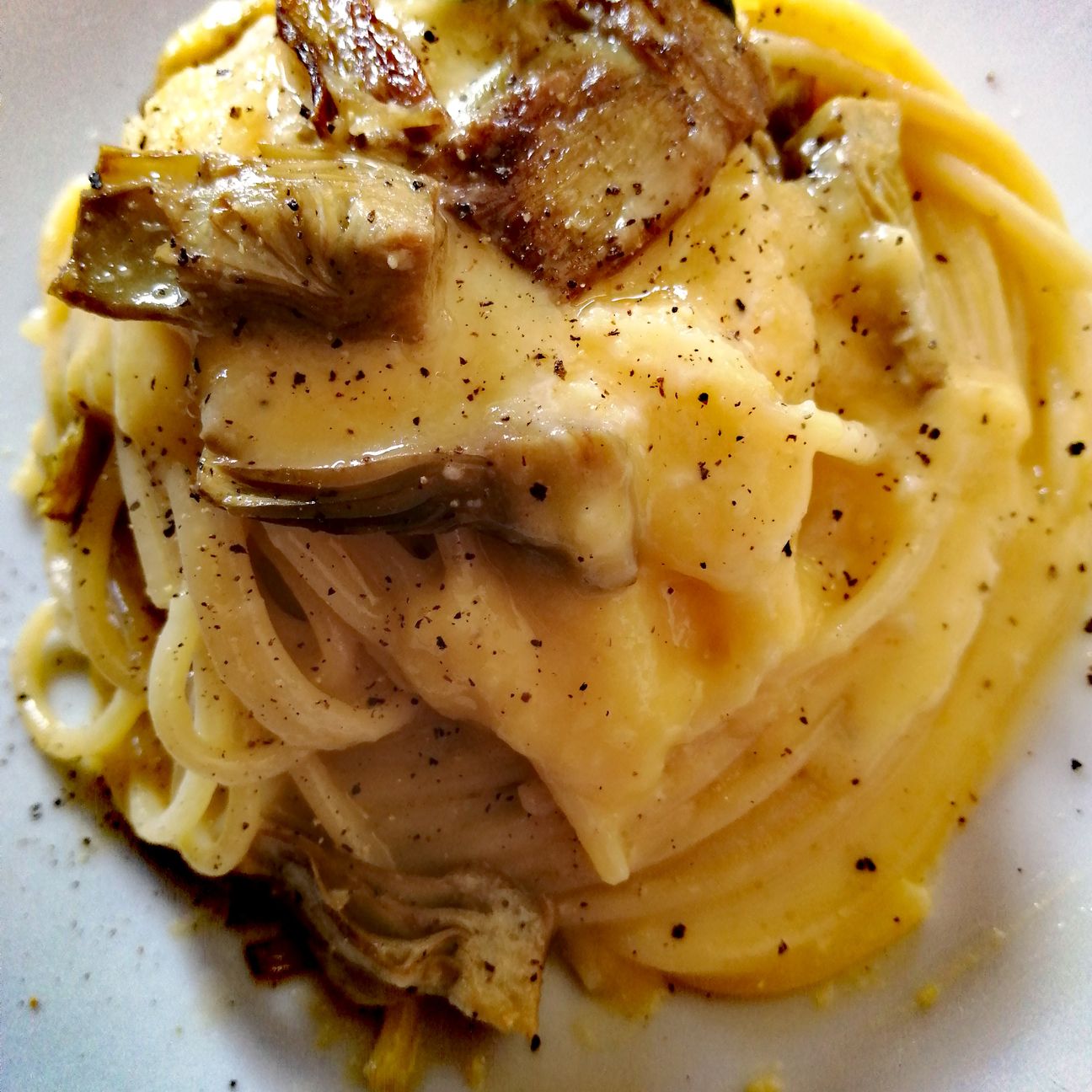 Carbonara di carciofi
