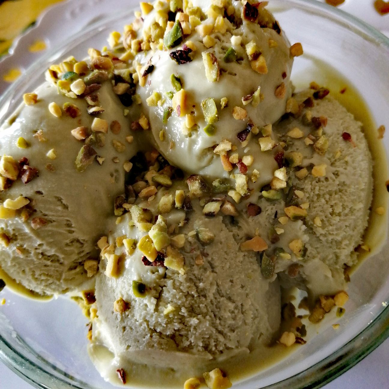 Gelato al pistacchio senza gelatiera