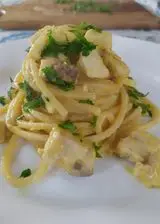 Ricetta Spaghettone datterino giallo e spada