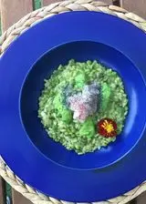 Ricetta Risotto con piselli e tartare di gambero di Mazara del Vallo.