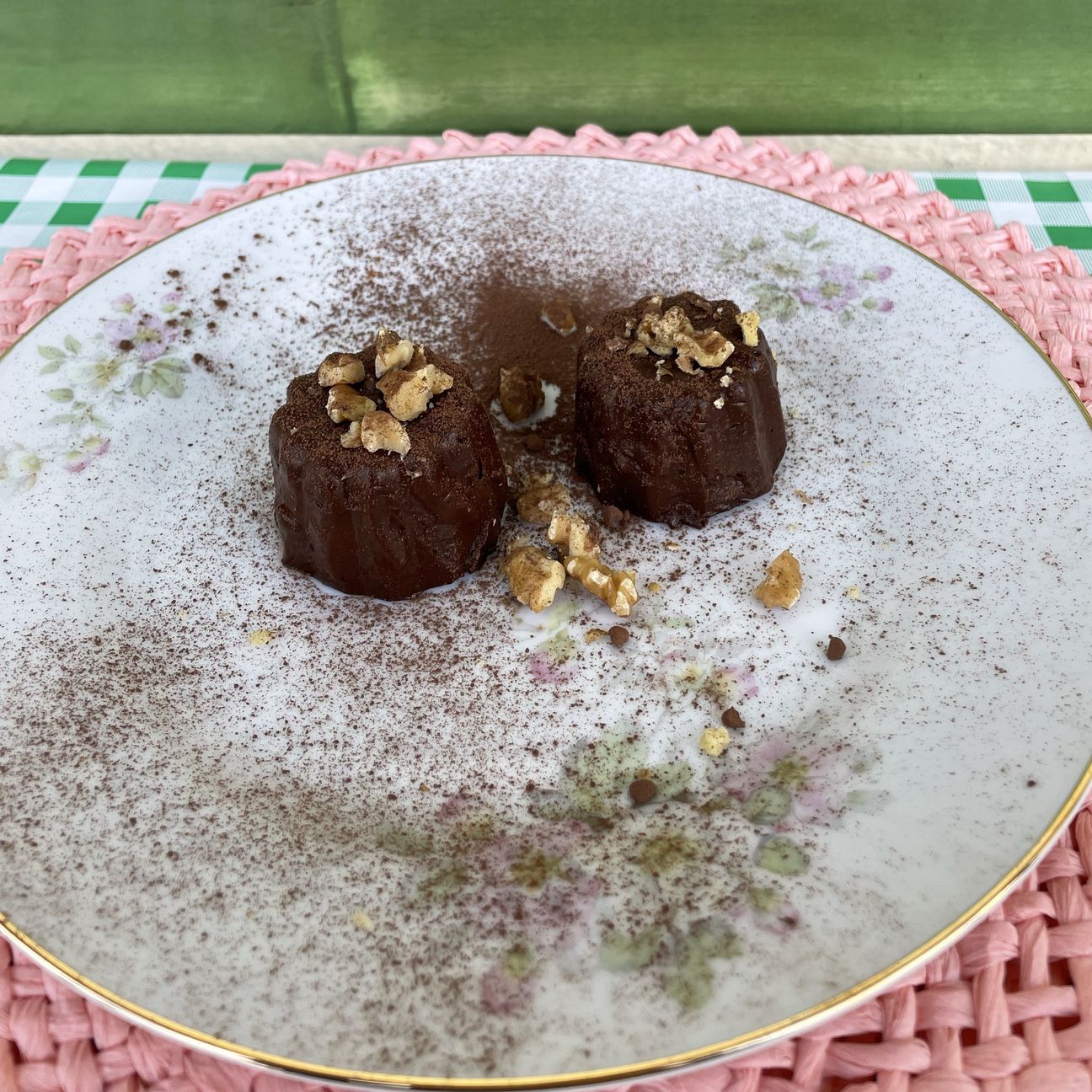 Budino cachi e cacao amaro