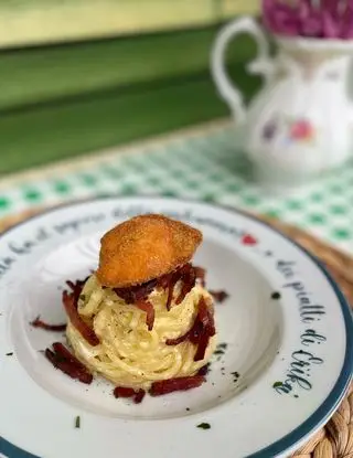 Ricetta Carbonara con tuorlo fritto di erikariserbato