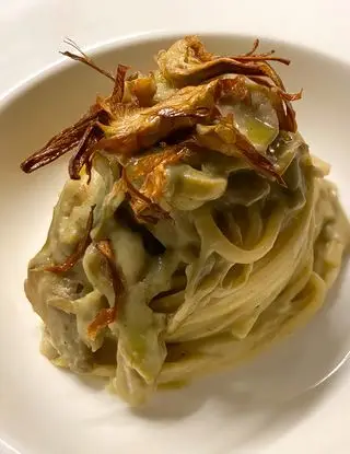 Ricetta Spaghetti con carciofi in tre consistenze 🌿 di robertobuemi