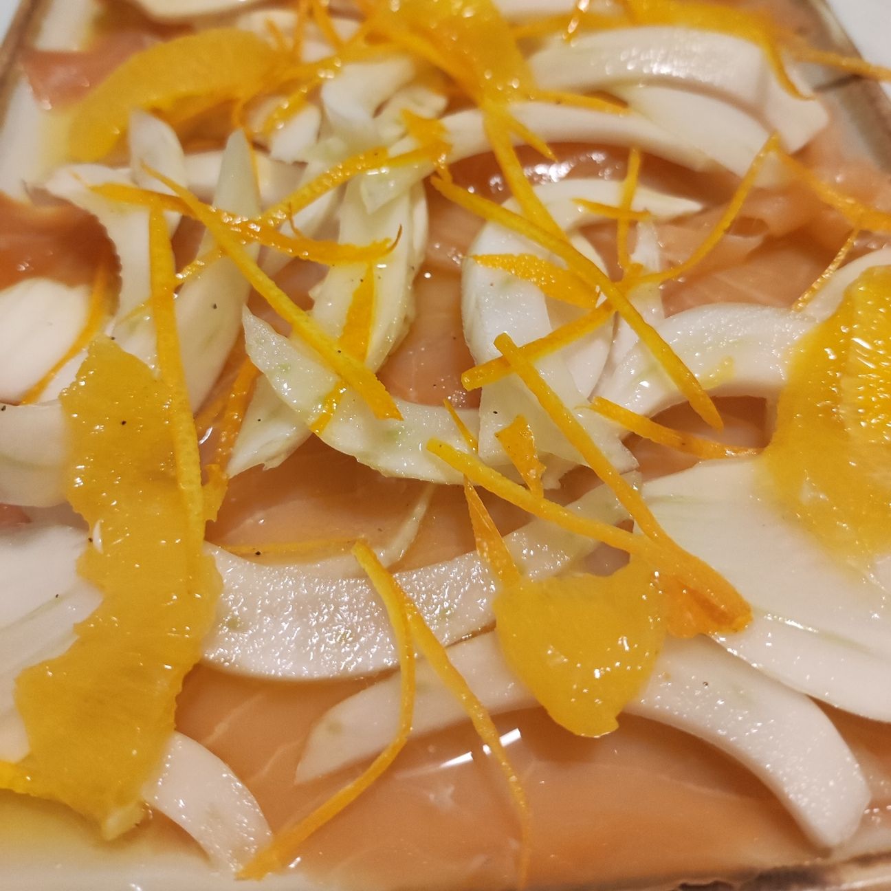 Salmone arancia e finocchio