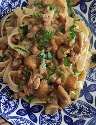 Ricetta Tagliatelle al farro con porcini e salsiccia di francesca.mangone