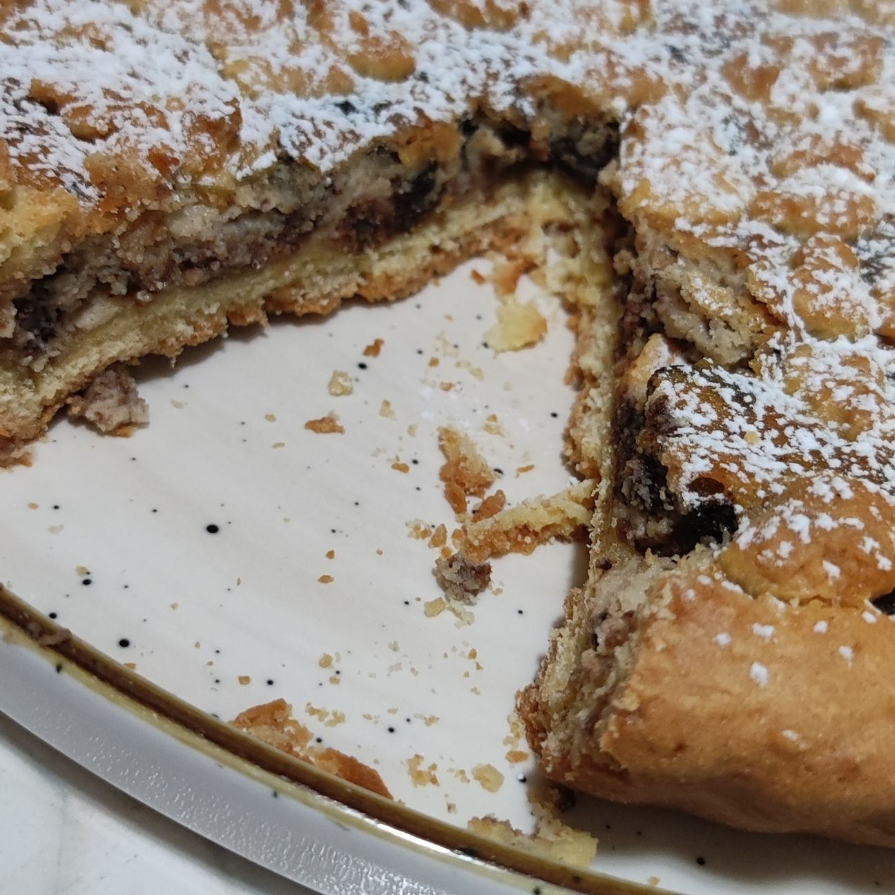 Crostata con ricotta di bufala e cioccolato fondente