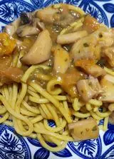 Ricetta Chitarrine con sugo di datterini gialli e seppia