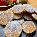Ricetta Mini pancakes con cuore di crema al pistacchio