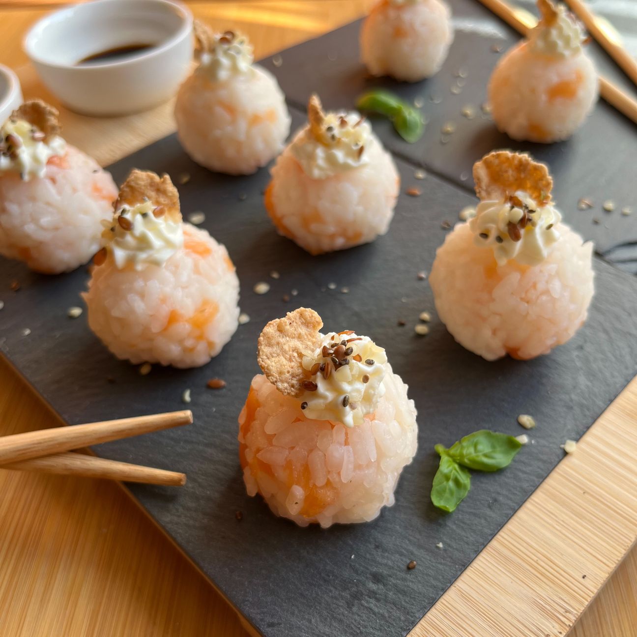 Mini sushi balls