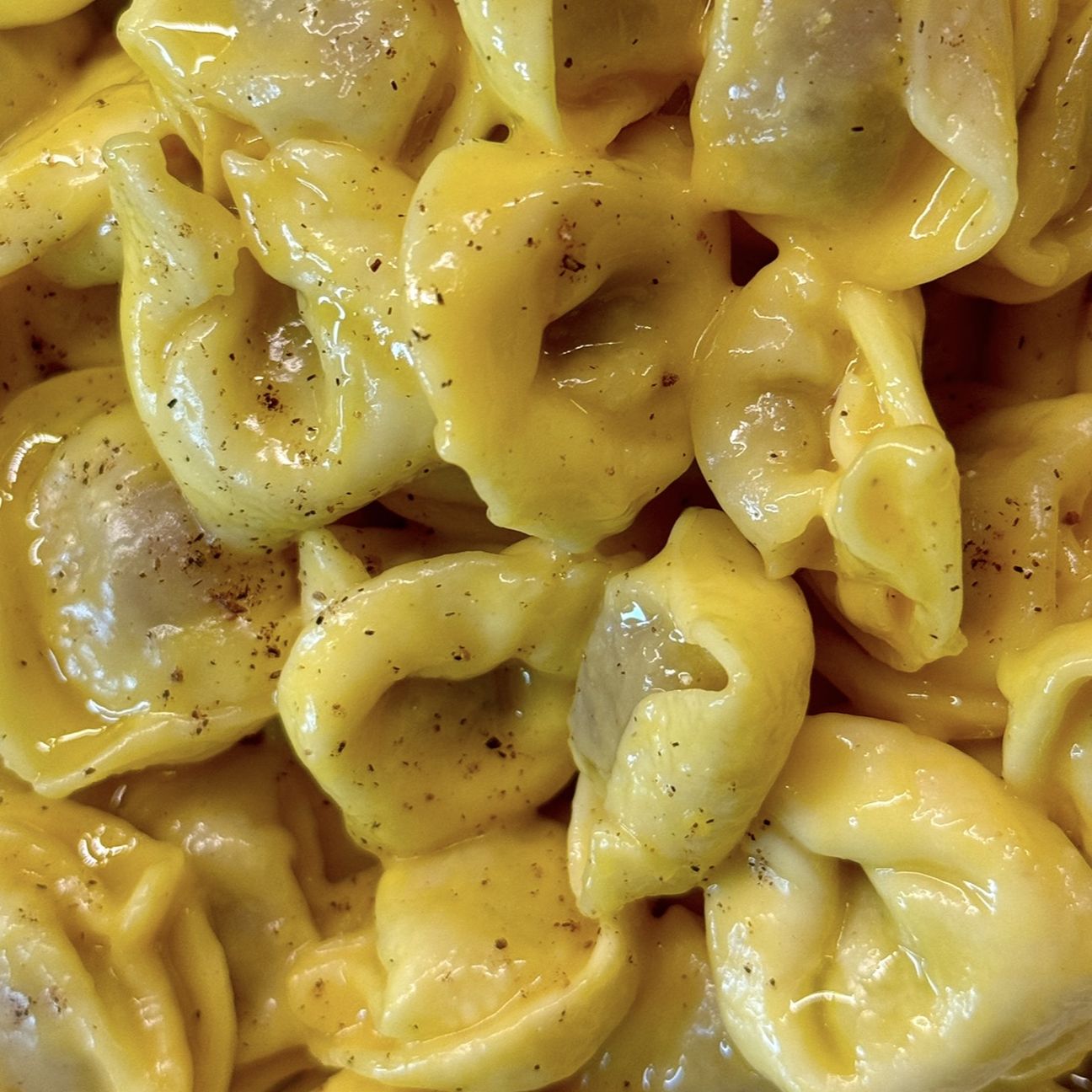 Tortellini emiliani con zabaione di parmigiano