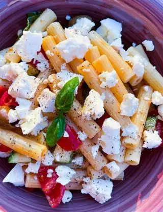 Ricetta Pasta Fredda Feta e Verdure di dietaesgarro