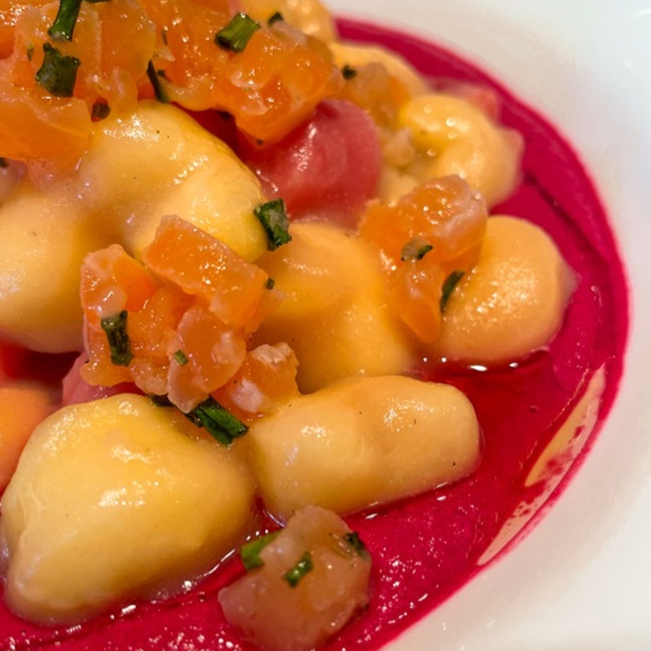 Cuoricini di Patate, barbabietola & salmone