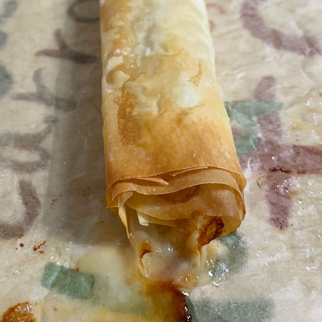 involtino di pasta Fillo con gorgo e pere