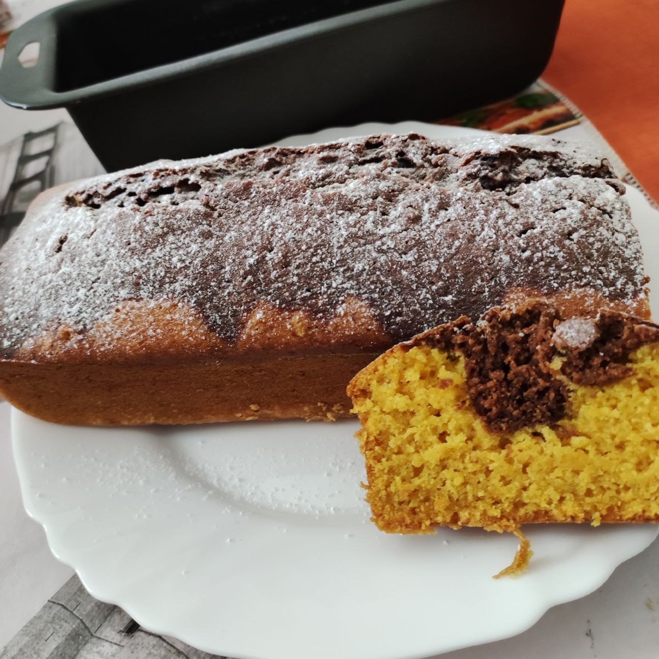 Plumcake bicolore alla zucca