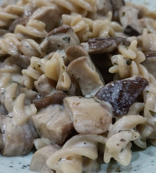 Fusilli con funghi porcini e Philadelphia alle erbette Al.ta Cucina
