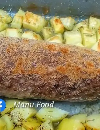 Ricetta Polpettone ripieno al forno con patate di manufood