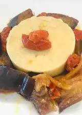 Ricetta PUREA DI FAVE SECCHE, MELANZANE E POMODORINI “SCATTARISCIATI” 