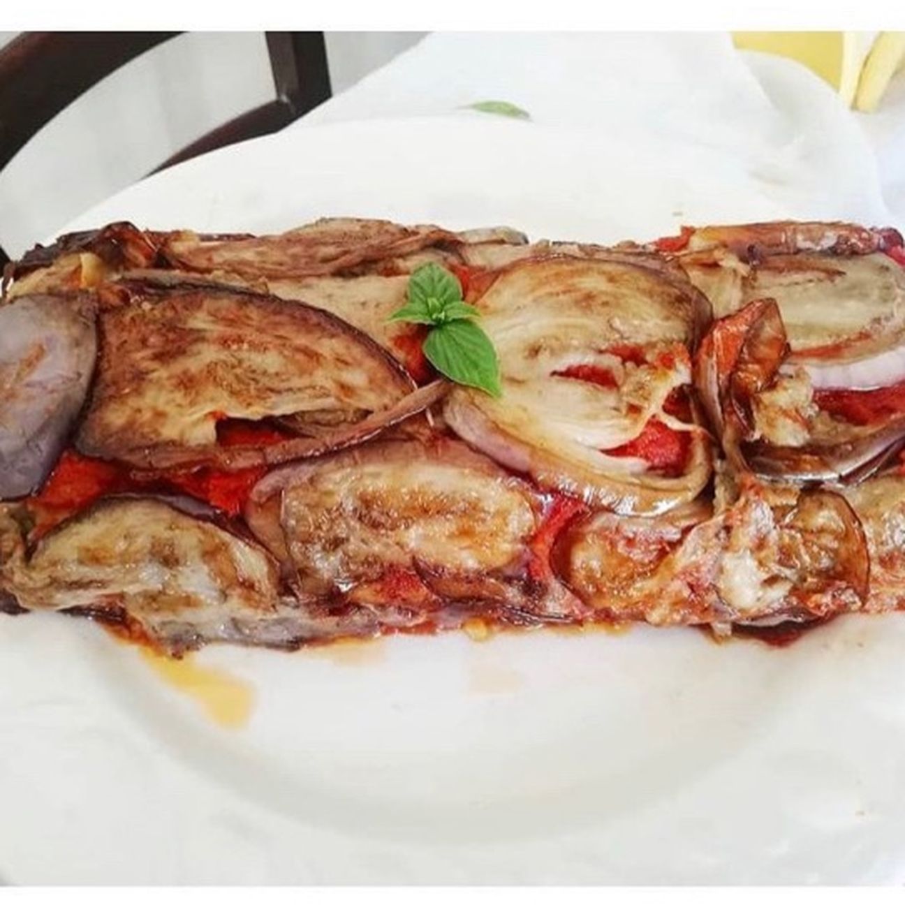 Parmigiana di melanzane con pappa al pomodoro