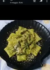 Ricetta Paccheri asparagi  gamberetti e pistacchi