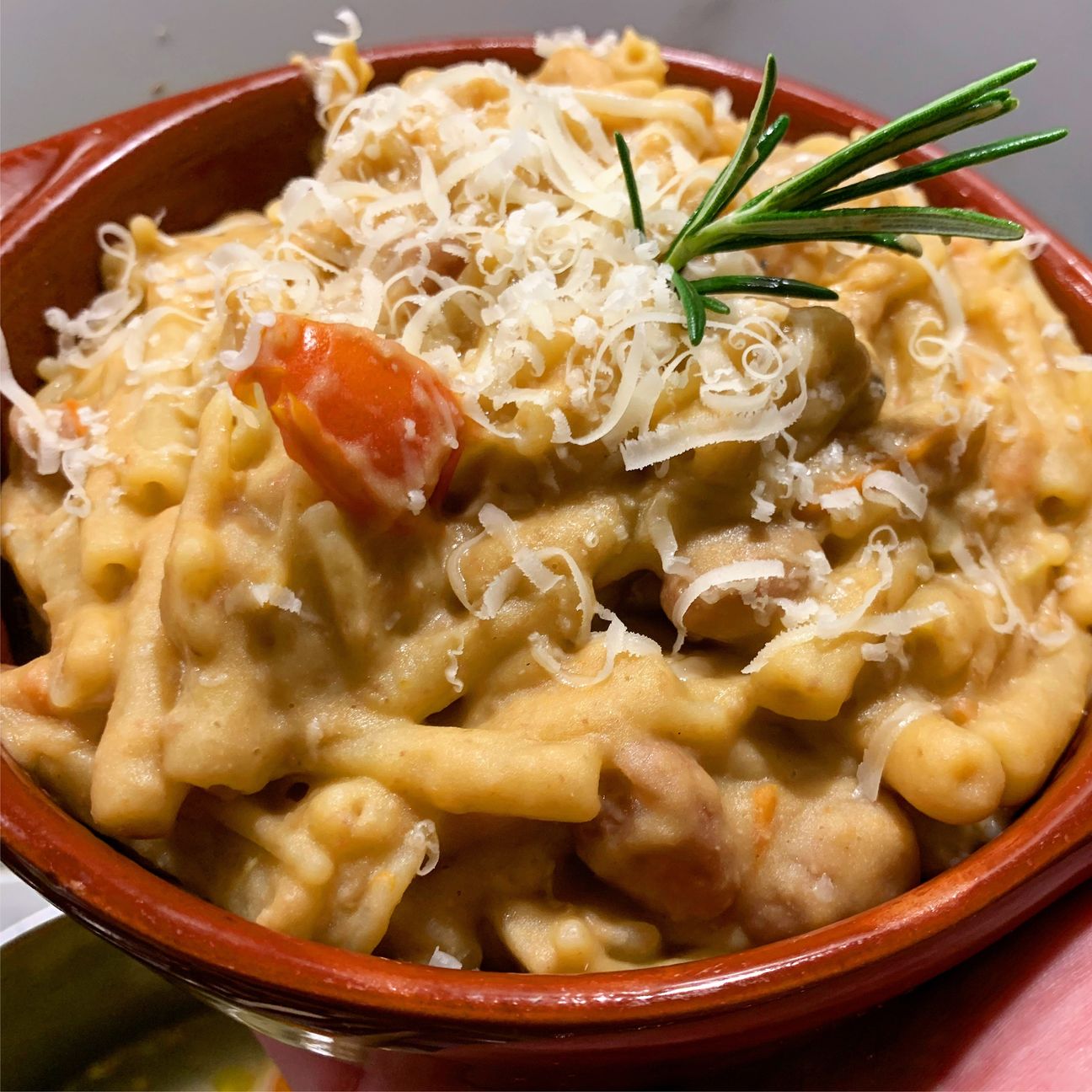 Pasta e fagioli alla maccaró