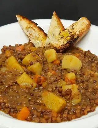 Ricetta Zuppa lenticchie patate e zucca di peppoalt