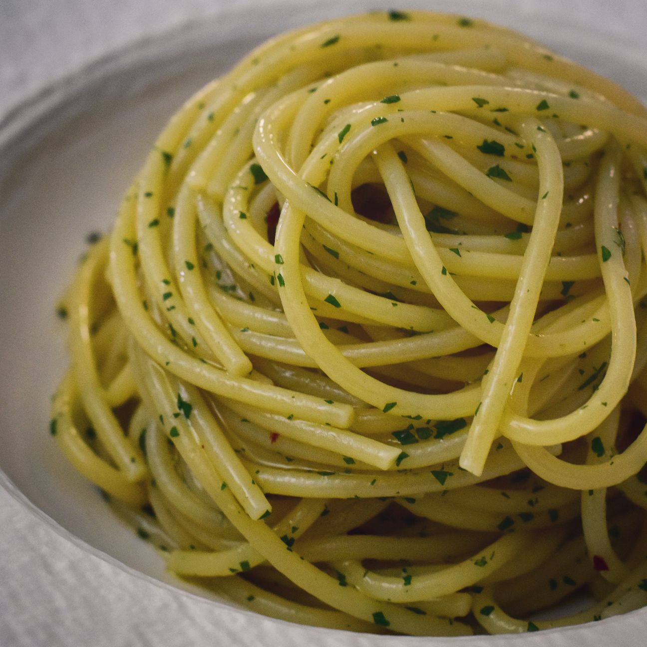 Spaghetti con colatura di alici