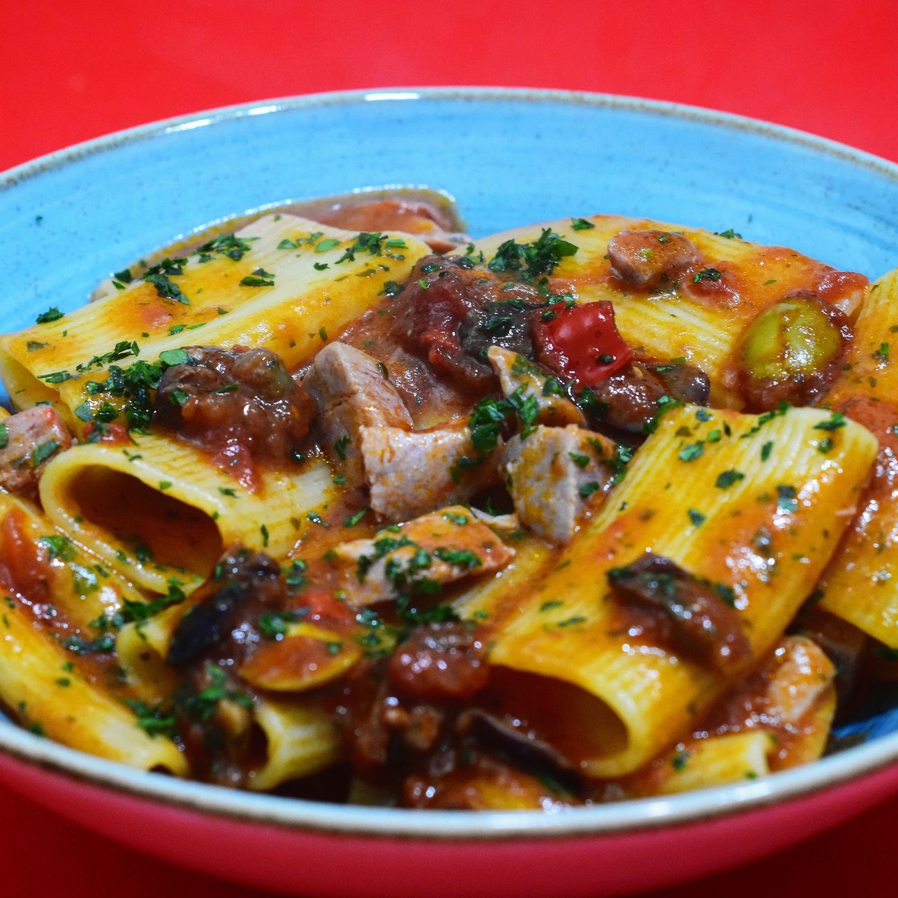 Paccheri rigati al tonno fresco