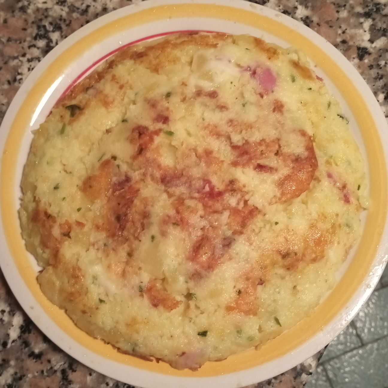 Gateau di patate provola e speck in padella
