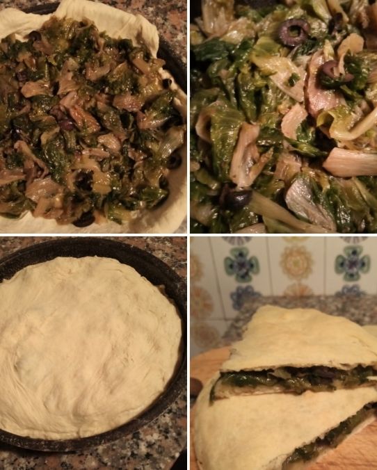 Pizza di scarola o in dialetto calascione