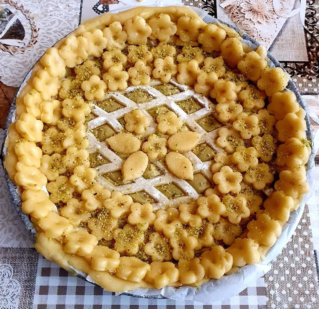 Crostata con crema di pistacchio