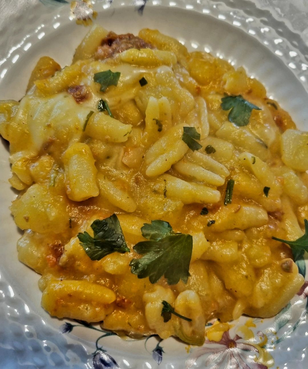 Pasta patate,nduja e provolone