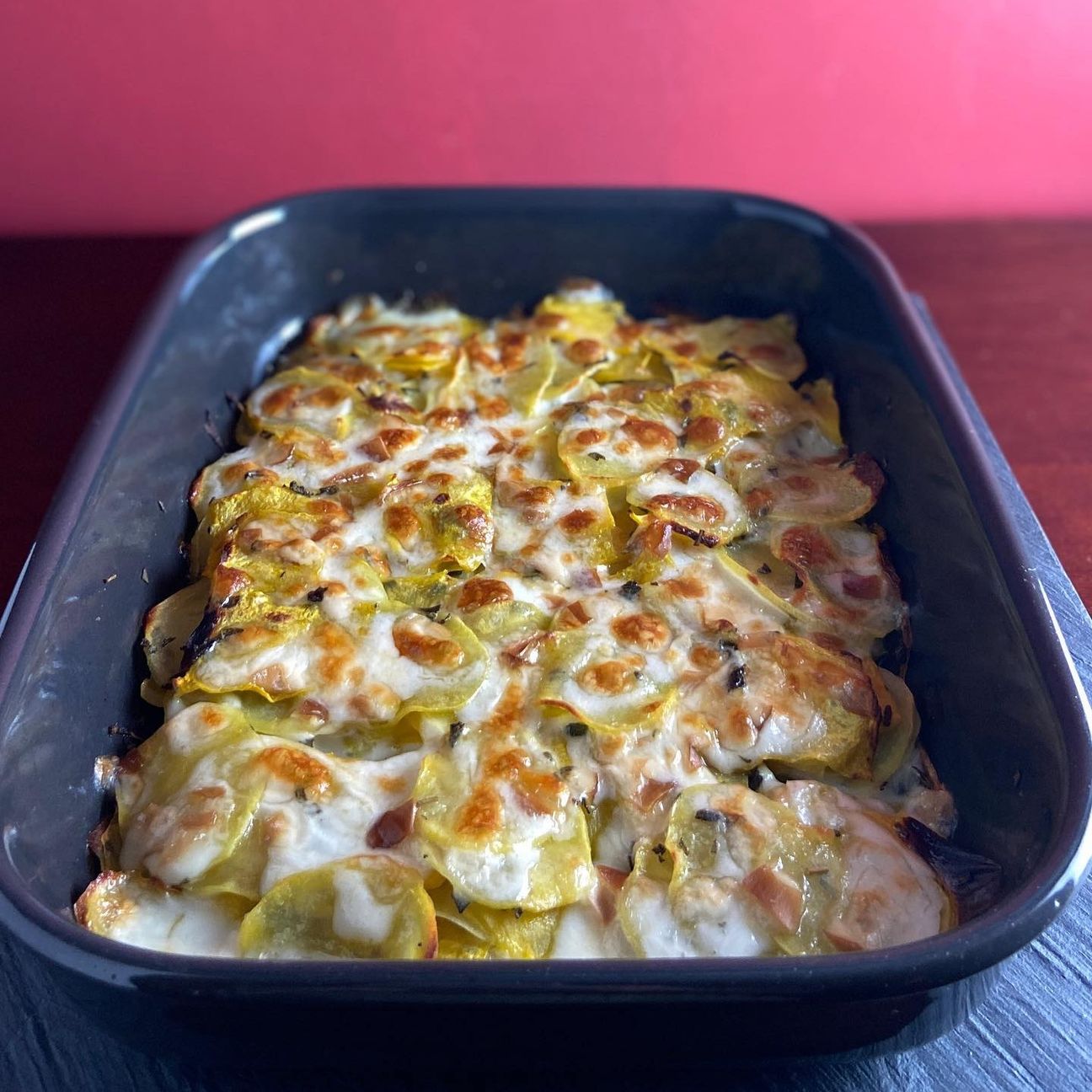 Patate, zucca e scamorza affumicata.