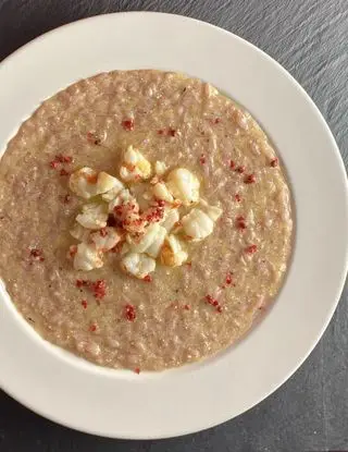 Ricetta Risotto rosa con gamberi, arancia e pepe rosa di michelacara5
