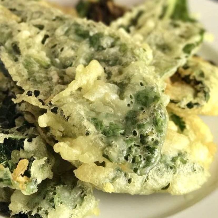 Tempura di cavolo nero