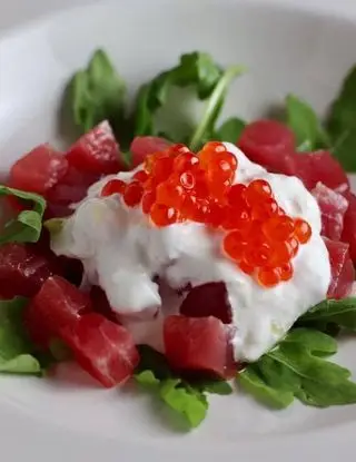 Ricetta Tartare di tonno con stracciatella di michelacara5