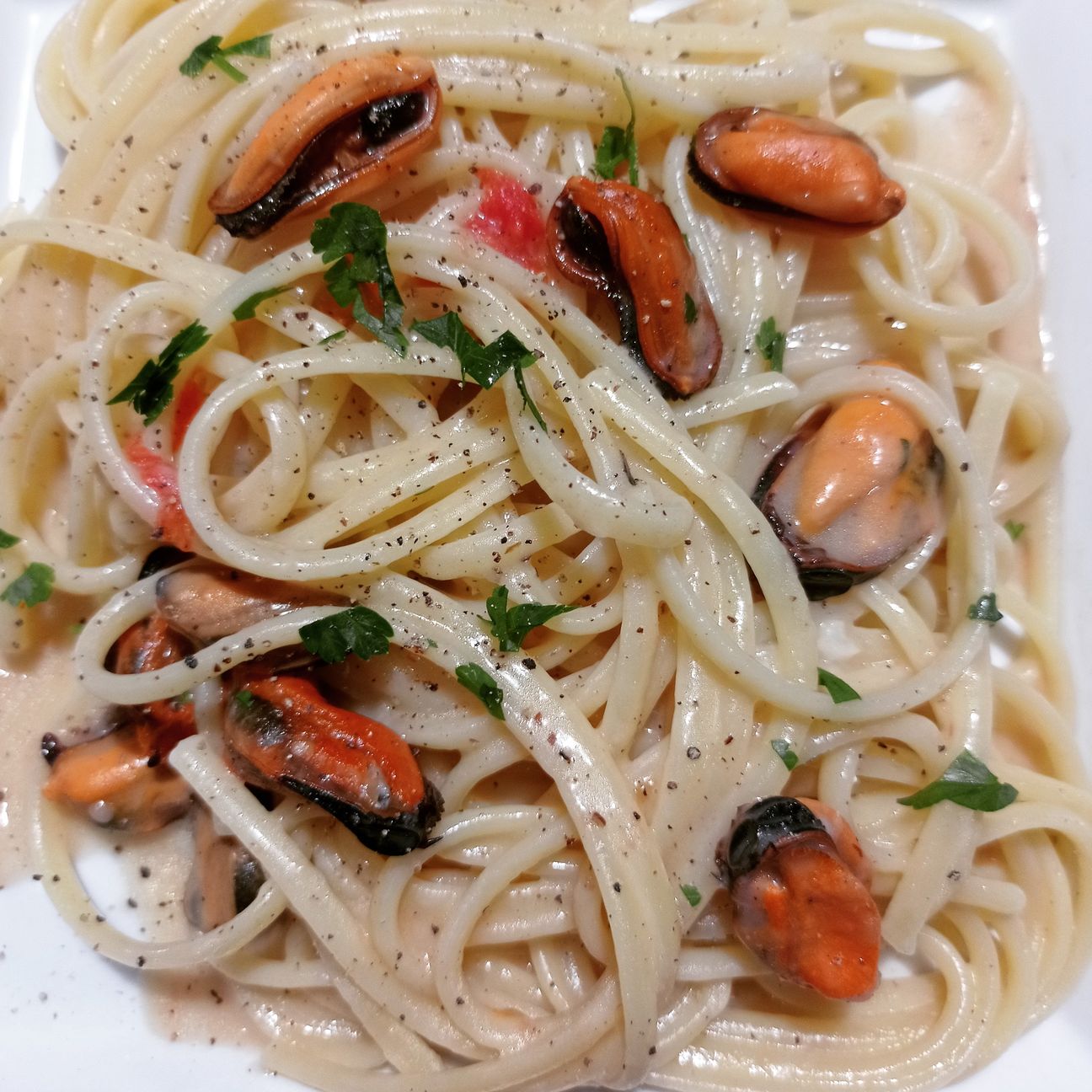 Linguine cozze e pecorino