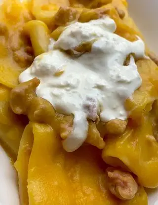 Ricetta Paccheri crema di zucca, salsiccia e burrata di luana1