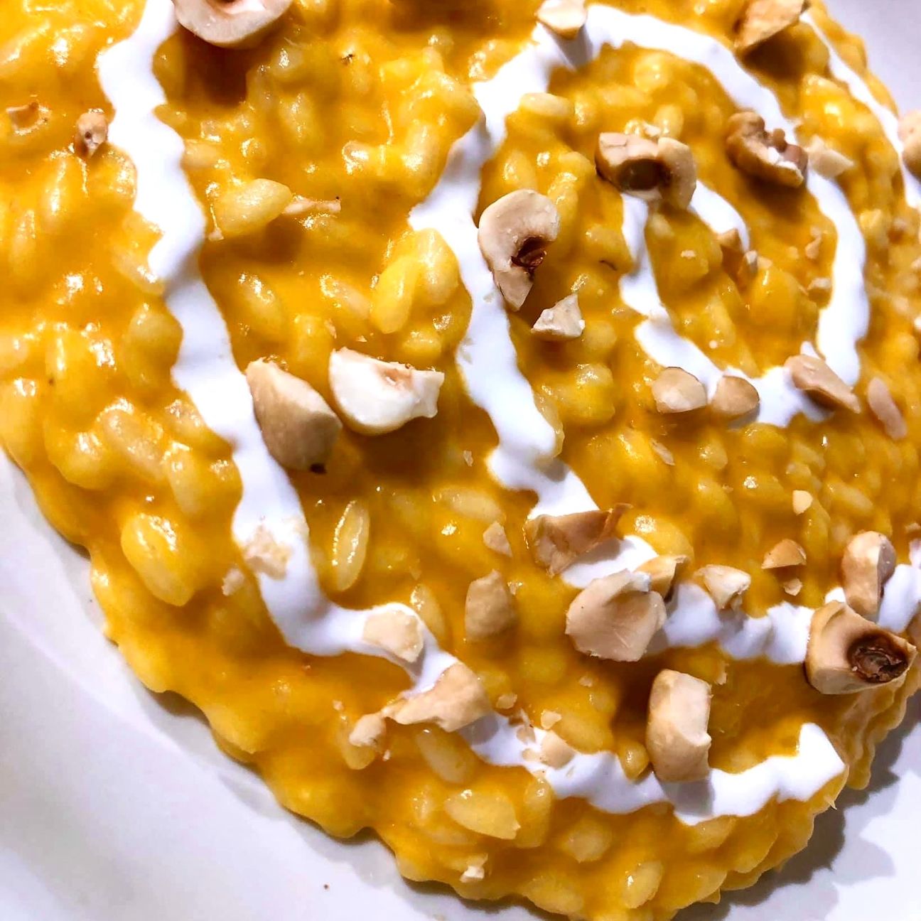Risotto zucca, gorgonzola e nocciole