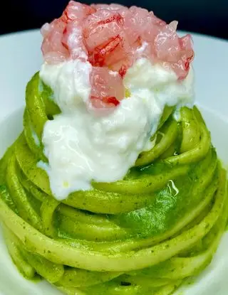 Ricetta Linguine cime di rapa, burrata e gambero rosso di luana1