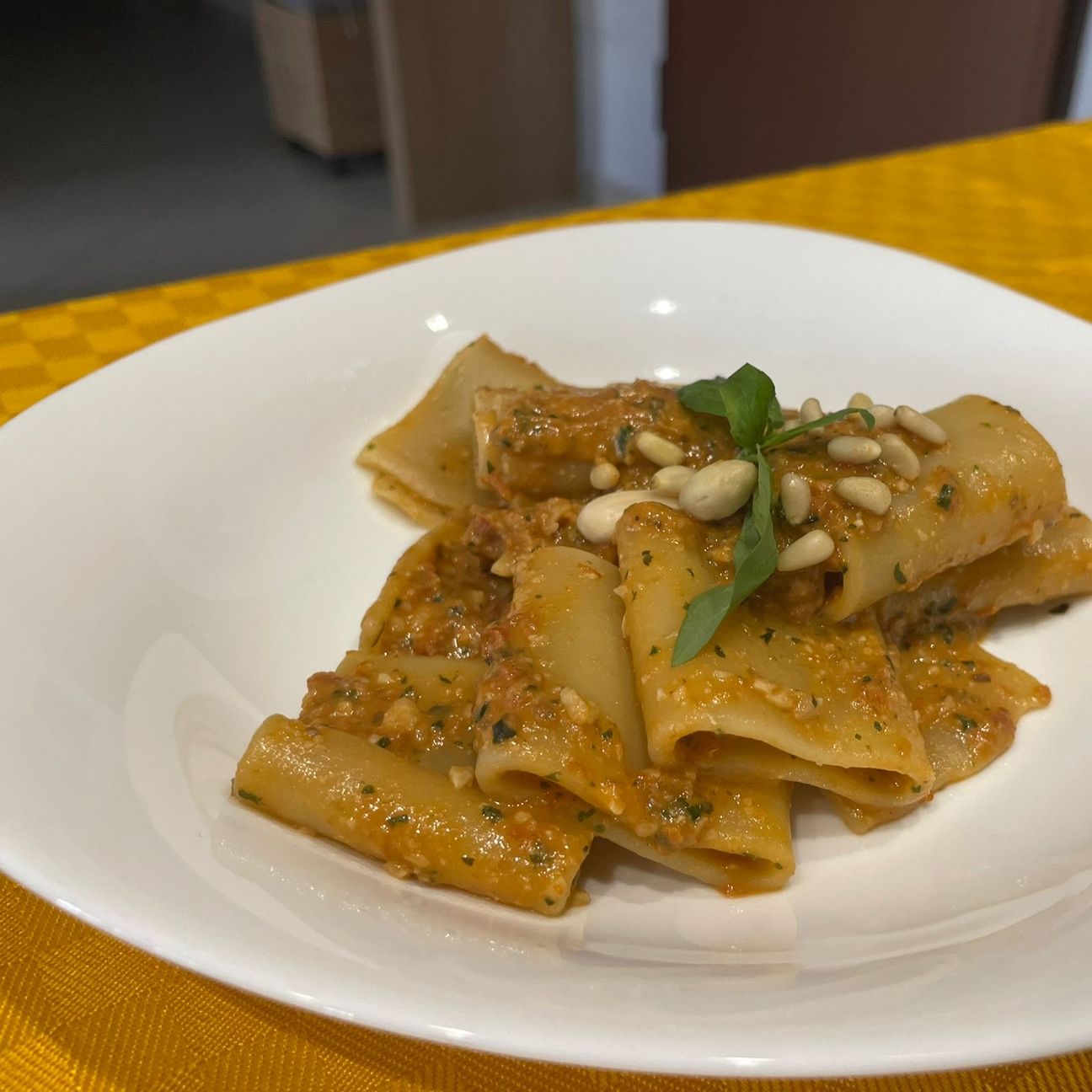 Paccheri pesto di pomodori secchi