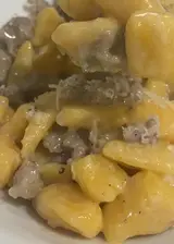 Ricetta gnocchi di zucca salsiccia e gorgonzola