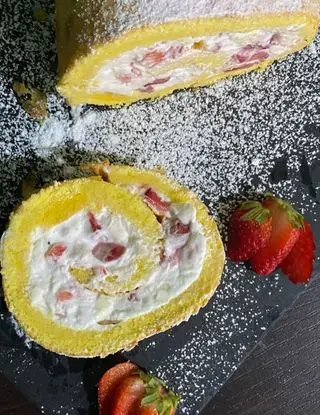 Ricetta Rotolo alle fragole con mascarpone e panna di mastroiacovod