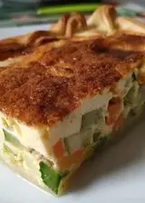 Ricetta Torta salata con verdure e provolone.