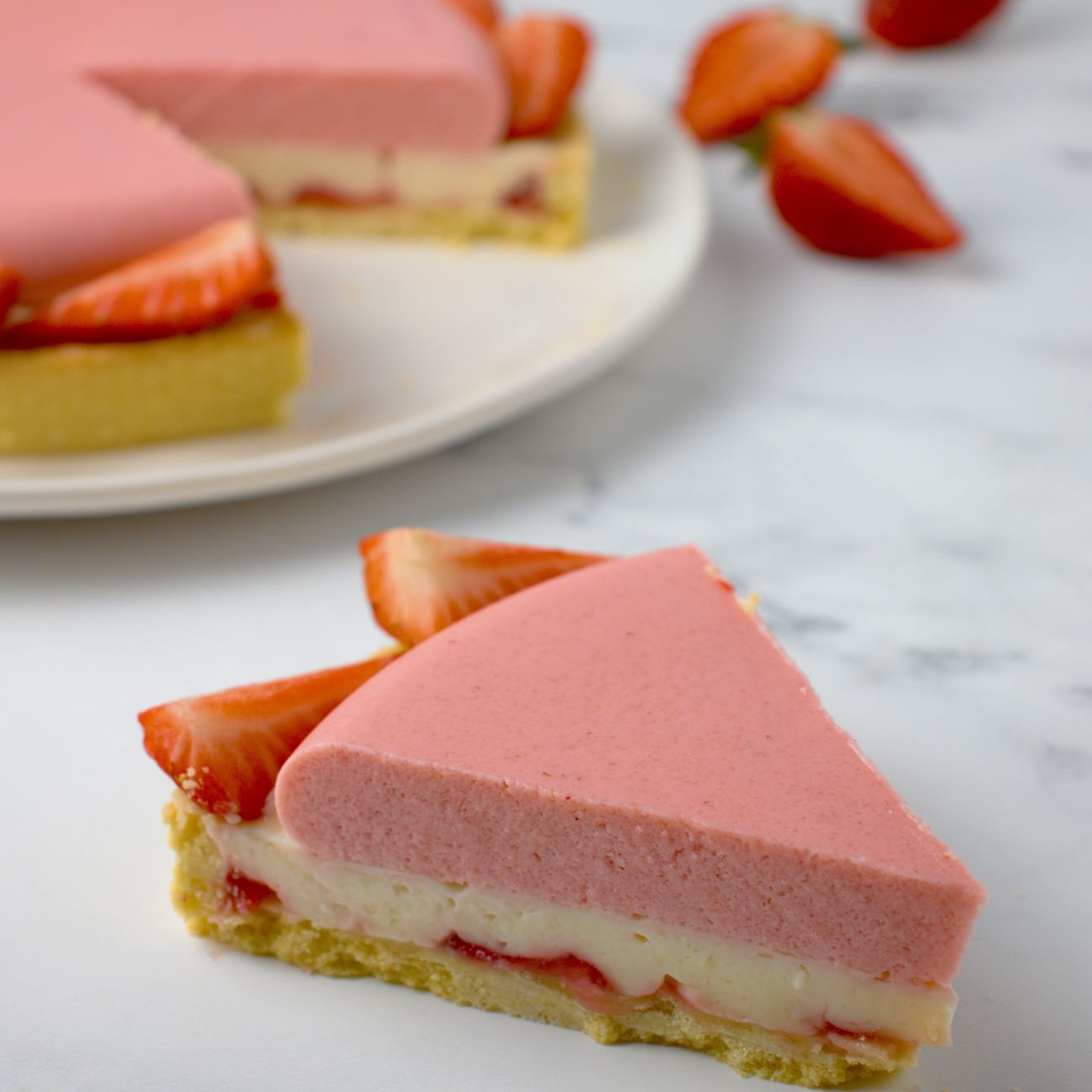 Crostata moderna alle fragole