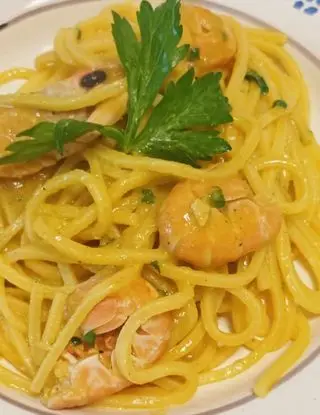 Ricetta Troccoli alla curcuma e scampi di salatoedolcecompagnia