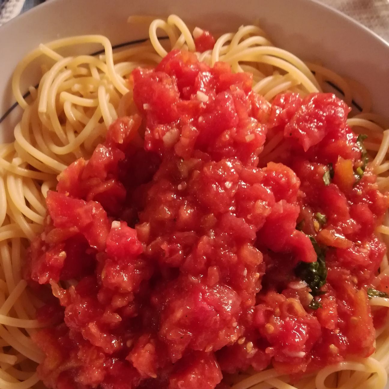 Spaghetti al pomodoro crudo 🍅