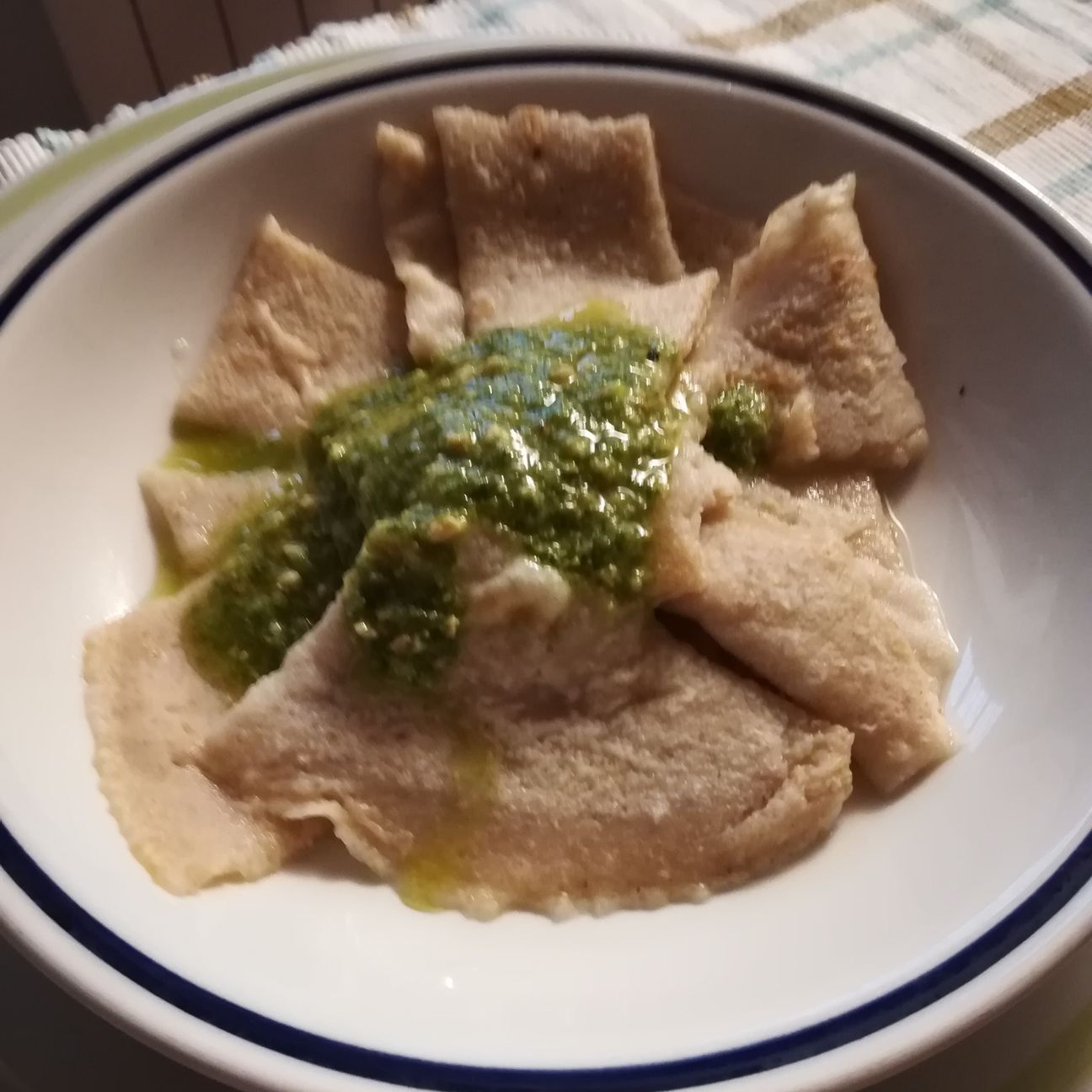 Testaroli al pesto