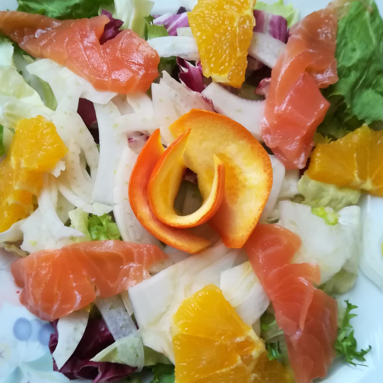 Insalatina salmone e arancia
